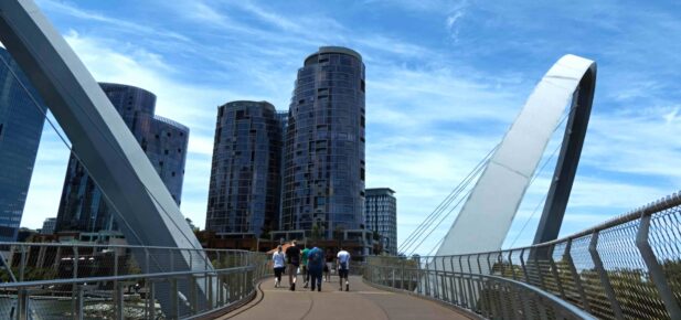 most - Elizabeth Quay Bridge - Perth - Kukabara - Zapadni Australie